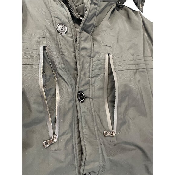 Spire Mens Black faux fur Hooded Winter Parka heavy winter coat 5XL SKU 9338 - Picture 6 of 16